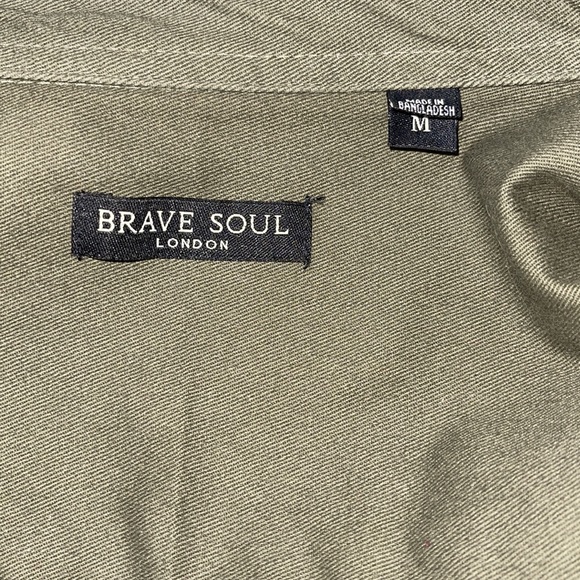 Brave Soul London Four Flap Pocket Utility Shacket - Picture 15 of 16